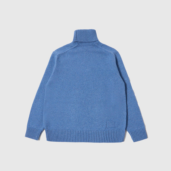 Universal Works Roll Neck - Pale Blue - Back