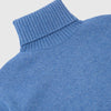 Universal Works Roll Neck - Pale Blue - Front Close Up