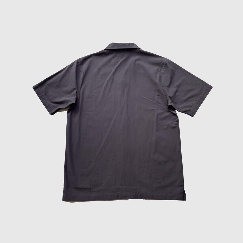 Universal Works S/S Dwight Overshirt - Black - Back