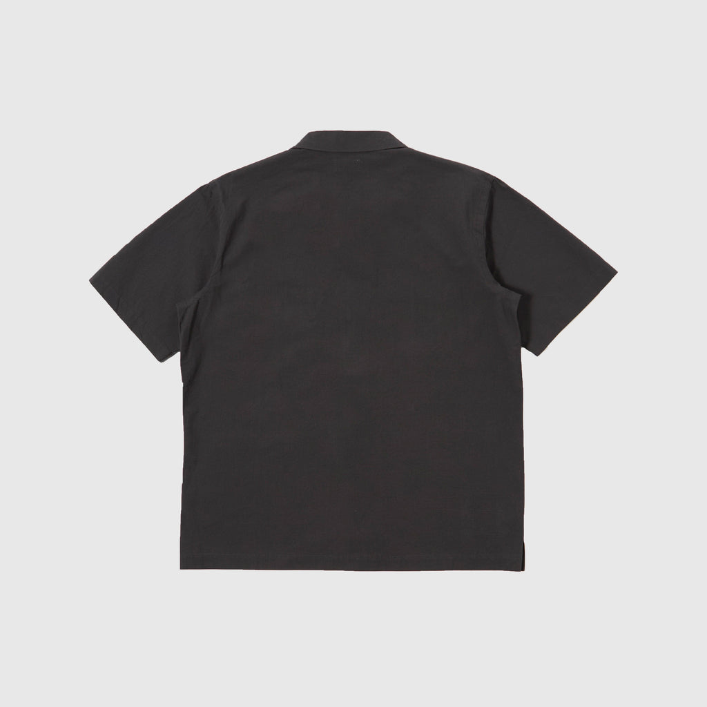 Universal Works S/S Dwight Overshirt - Black - Back