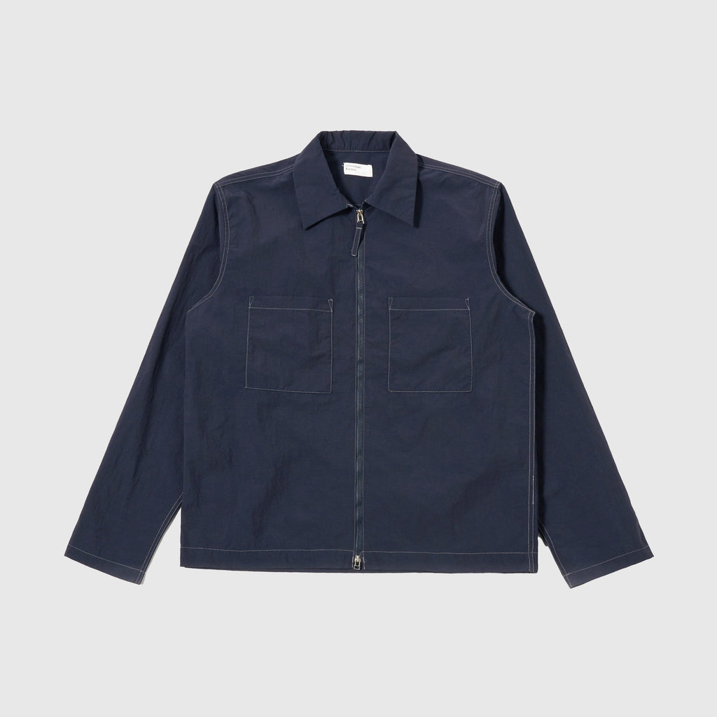Universal Works Zip Too Shirt - Navy - Front