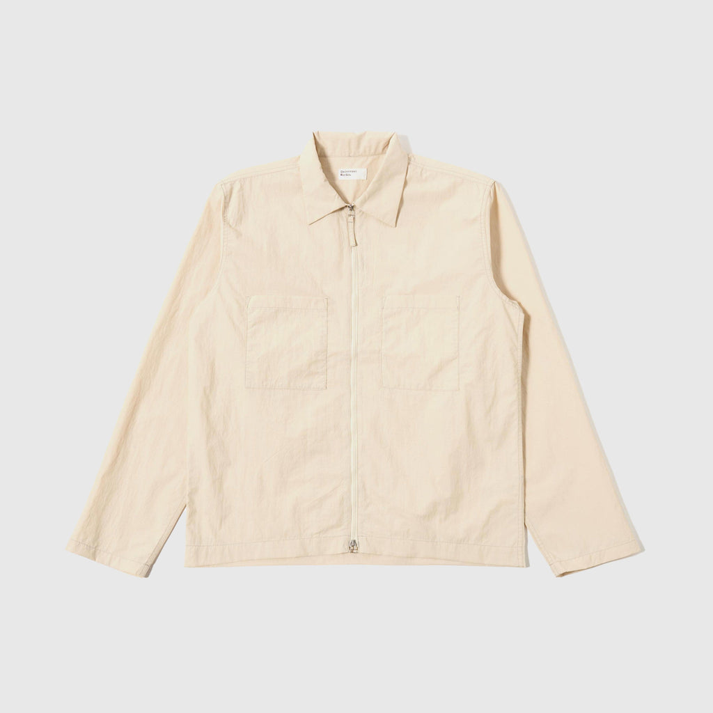 Universal Works Zip Too Shirt - Stone - Front