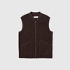 Universal Works Zip Waistcoat - Brown - Front