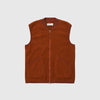 Universal Works Zip Waistcoat - Rust - Front