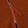 Universal Works Zip Waistcoat - Rust - Front Close Up