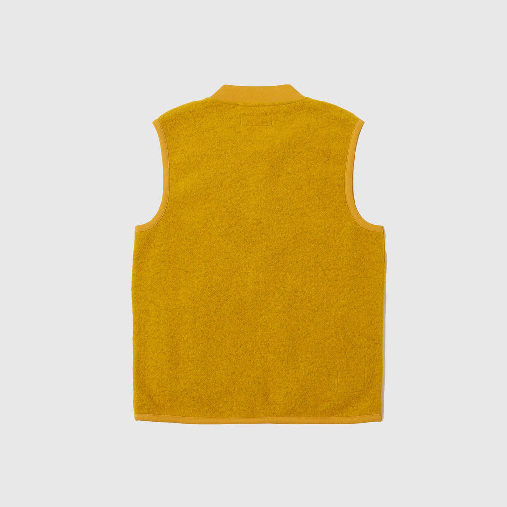 Universal Works Zip Waistcoat - Yellow - Back