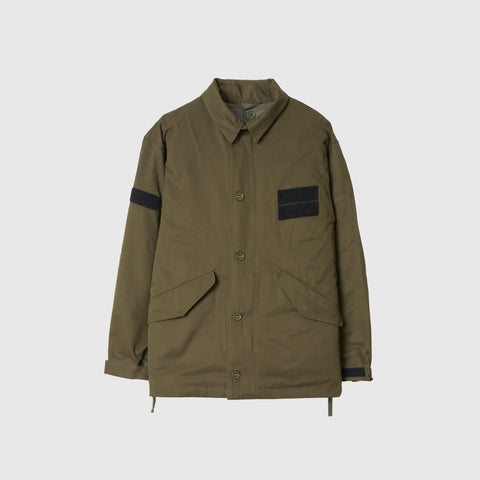 Universal Works x Taion Down CR RAF Jacket - Olive - Front With No Badges Attached