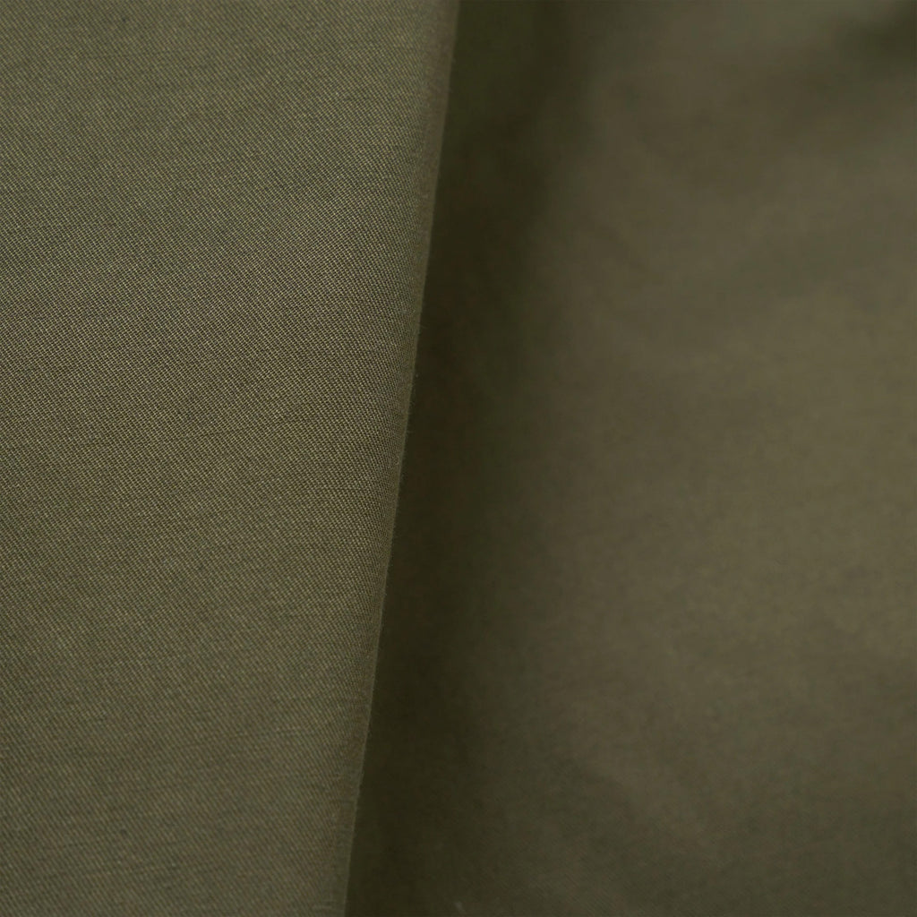Universal Works x Taion Down CR RAF Jacket - Olive - Front Close Up