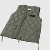 Universal Works x Taion Down CR RAF Jacket - Olive - Front Close Up