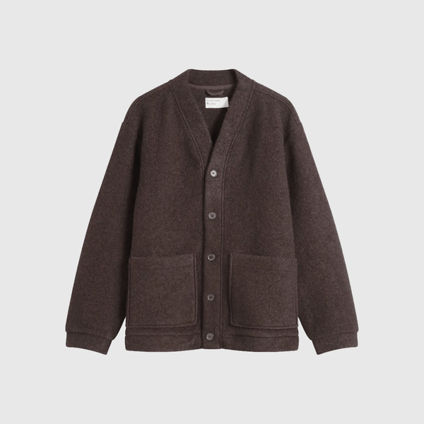 Universal Works Advance Cardigan - Brown Marl