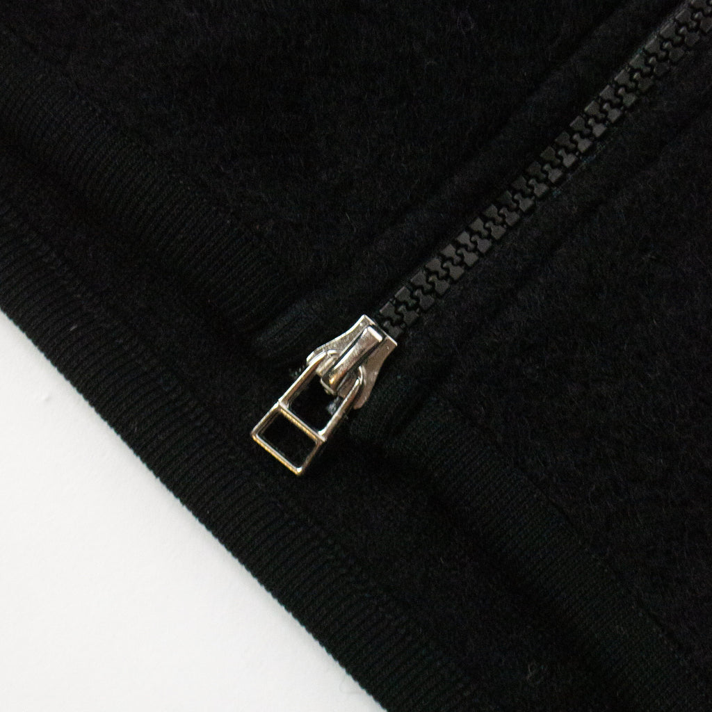 Universal Works Zip Bomber - Black - Front Close Up
