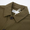 Universal Works Bakers Chore Jacket - Olive - Front Close Up