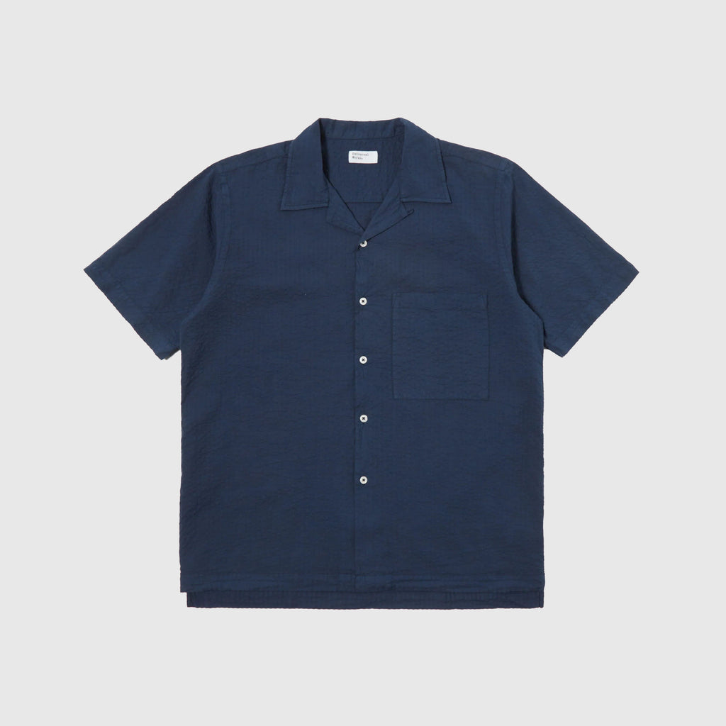 Universal Works Camp 2 Shirt - Navy - Front