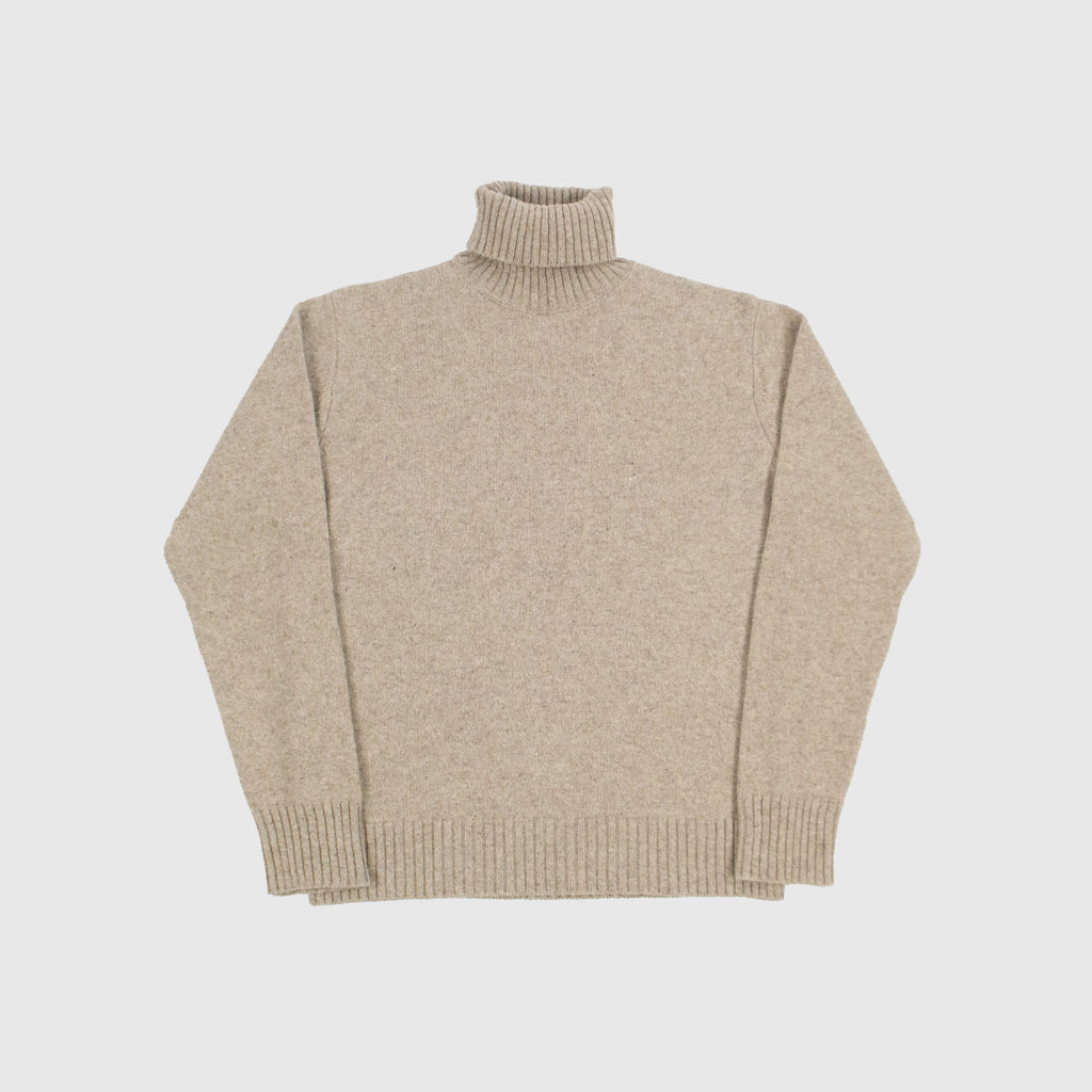 Universal Works Roll Neck - Oatmeal - Front