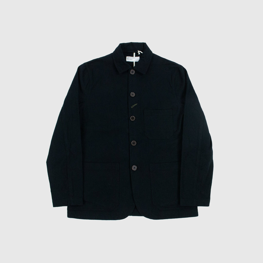 Universal Works Bakers Chore Jacket - Black - Front
