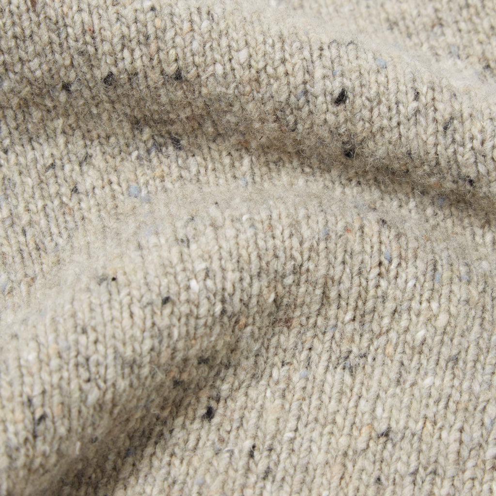 Universal Works Roll Neck - Oatmeal - Close Up