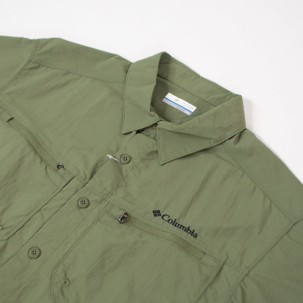 Columbia Mountaindale SS Shirt - Stone Green - Front Close Up