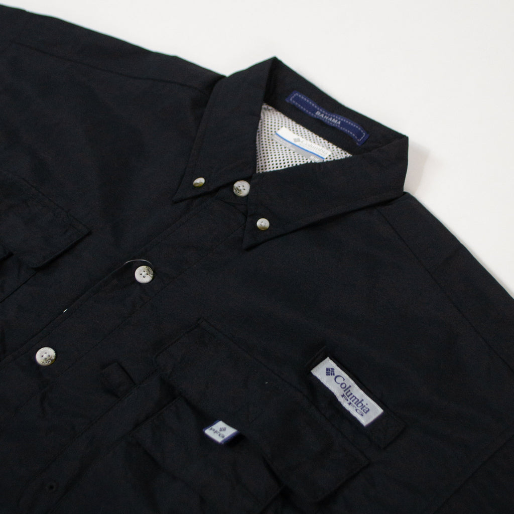 Columbia Bahama II S/S Shirt - Black - Front Close Up