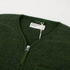 Universal Works Zip Gilet - Olive - Front Close Up