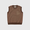 Universal Works Sleeveless Crew - Brown - Front