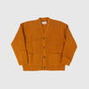 Wax Walker Cardigan Rib Stitch - Ochre - Front