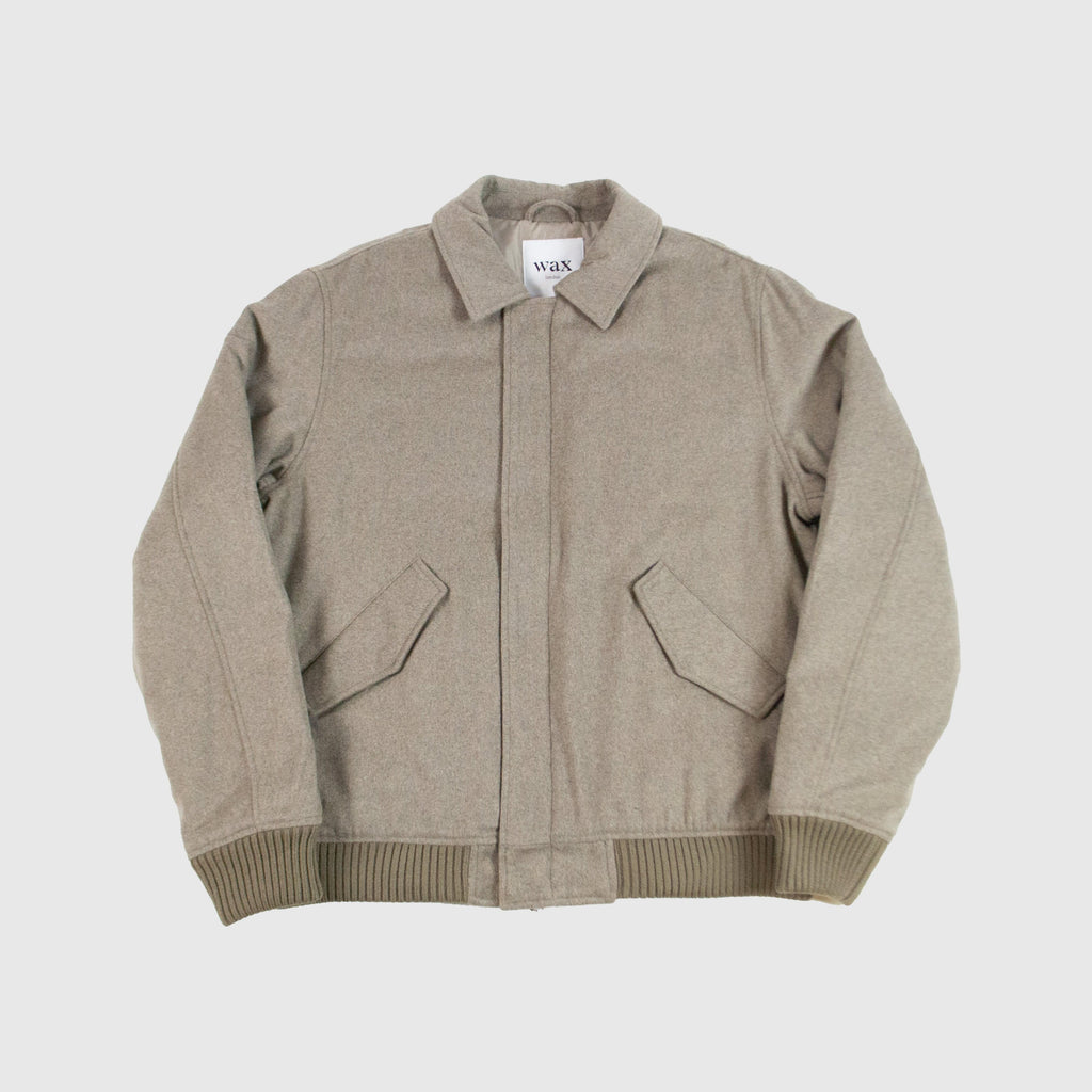Wax Knoll Bomber Jacket - Natural - Front