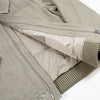 Wax Knoll Bomber Jacket - Natural - Front Close Up Open
