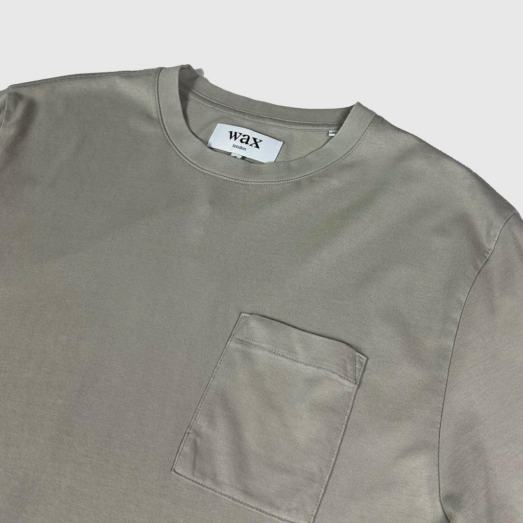 Wax Dean Pocket Tee - Washed Clay - Front Close Up