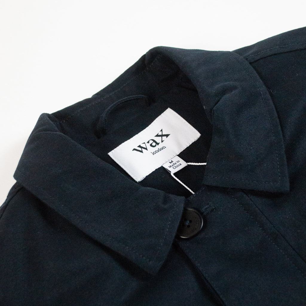 Wax Orkney Jacket - Navy - Front Close Up