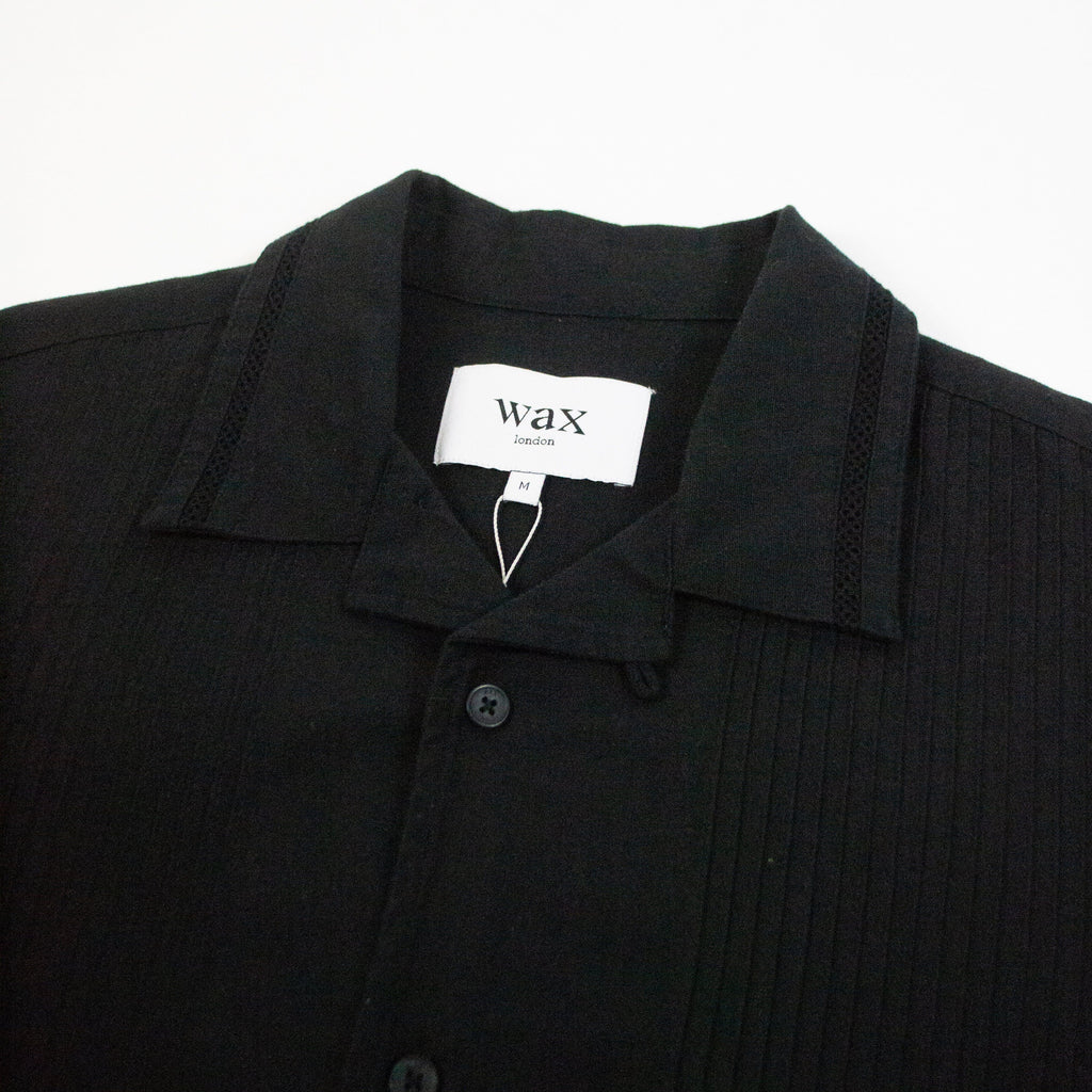Wax Newton Shirt - Black - Front Close Up