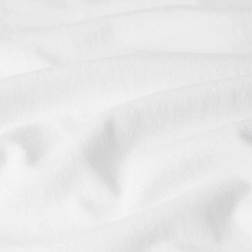 Wax Dean Heavyweight Tee - Jolt White - Front Close Up