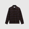 Wax Whiting Overshirt - Skate Check Brown / Blue - Front