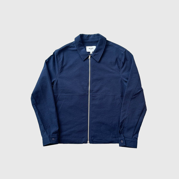 Wax Eldon Seersucker Jacket - Navy - Front