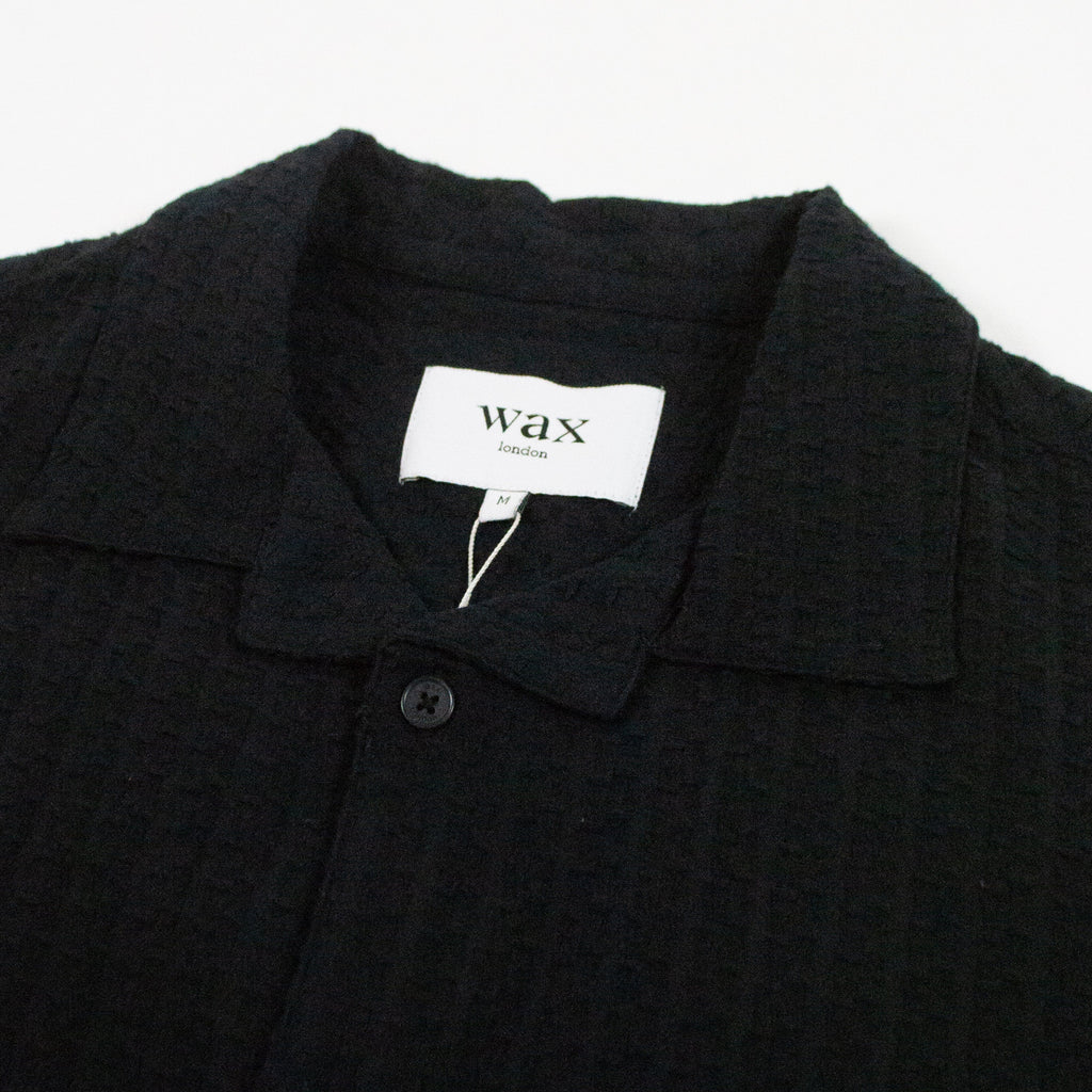 Wax Didcot SS Shirt - Black - Front Close Up