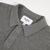 Wax Oban Polo - Grey Marl - Front Close Up
