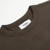 Wax Milton Heavyweight SS Tee - Brown - Front Close Up