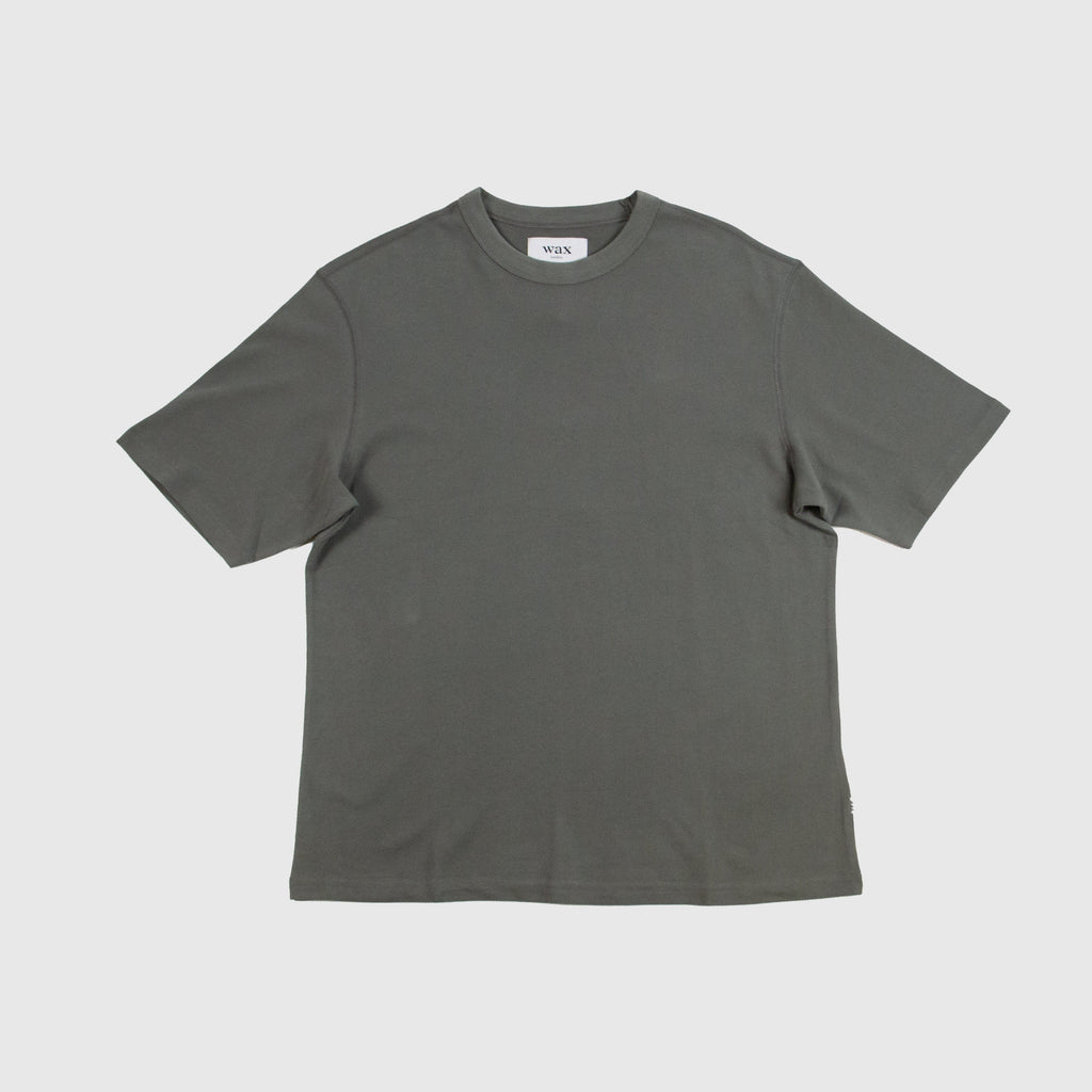 Wax Milton Heavyweight SS Tee - Dark Grey - Front