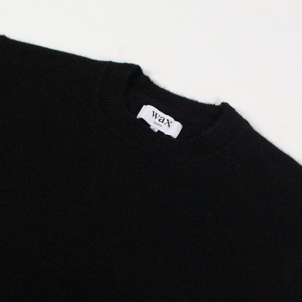 Wax Wilde Crew - Black - Front Close Up
