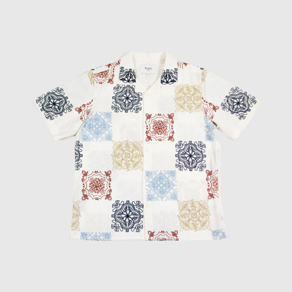 Wax Didcot SS Shirt - Ornate Squares Multi - Front