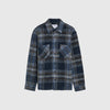 Wax Whiting Overshirt - Wool Blend Check / Navy - Front