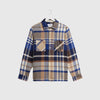 Wax Whiting Overshirt - Blue / Tan - Front