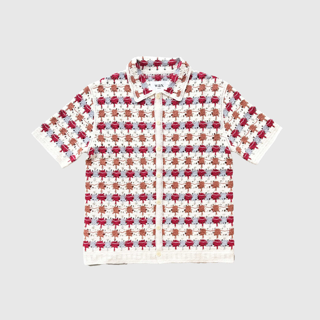 Wax Porto Shirt Splash Crochet - Ecru / Multi - Front