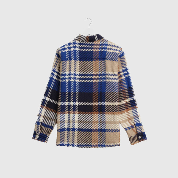 Wax Whiting Overshirt - Blue / Tan - Back