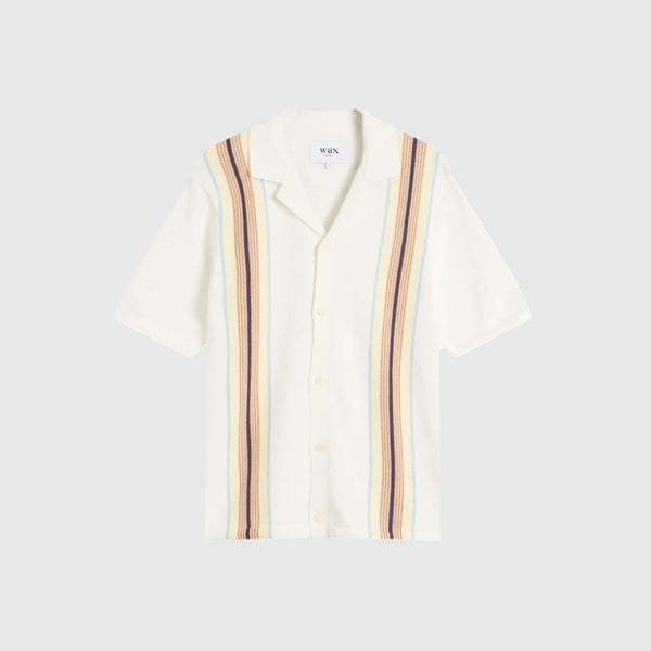 Wax Ivy Shirt Cotton Stripe - Ecru / Multi - Front