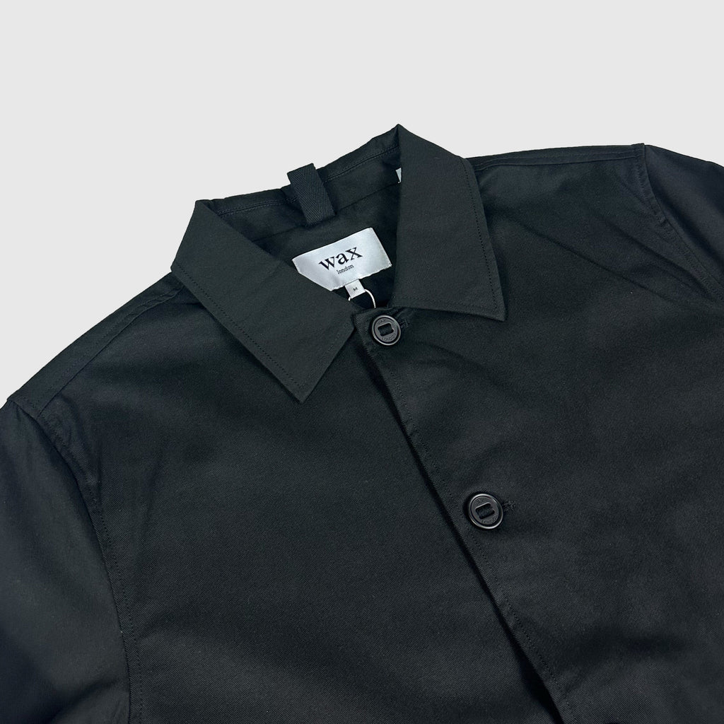 Wax Strand Jacket - Black - Front Close Up