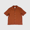 Wax Didcot SS Shirt Seersucker - Rust - Front