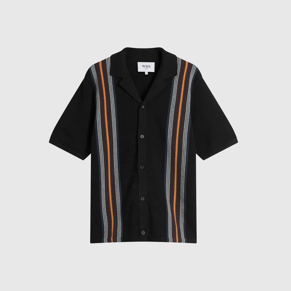 Wax Ivy Shirt Cotton Stripe - Black / Multi - Front