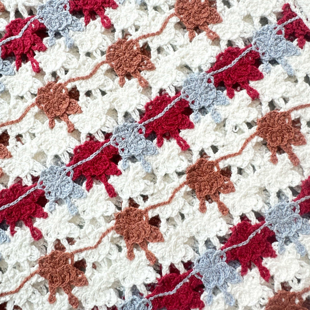 Wax Porto Shirt Splash Crochet - Ecru / Multi - Close Up