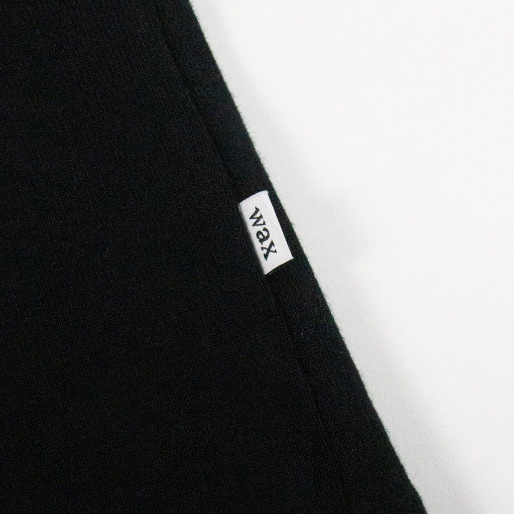 Wax Milton SS Tee - Black - Front Close Up