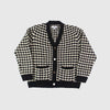 Wax Walker Cardigan Bubble Knit - Black / Ecru - Front